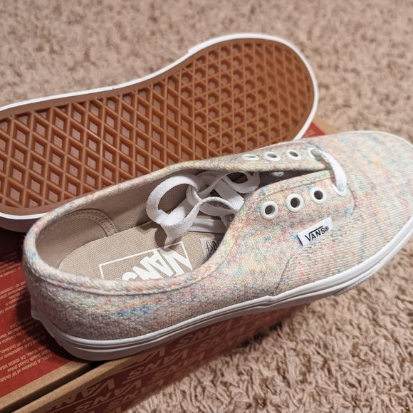 Vans Authentic Grey Rainbow Jersey Multi Color Tie Dye Womens Size 7 - Picture 5 of 6